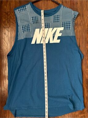 Nike Blue Graphic Sleeveless Athletic Tank
